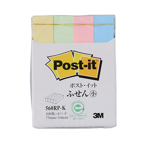 3M 【10個セット】 Post-it ポストイット 再生紙 ふせん小 3M-560RP-KX10