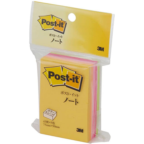 3M 【10個セット】 Post-it ポストイット カラーキューブ レギュラー ハーフ 3M-CN-23X10