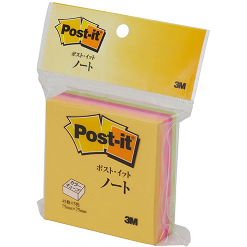 3M 【10個セット】 Post-it ポストイット カラーキューブ レギュラー スクェア 3M-CN-33X10