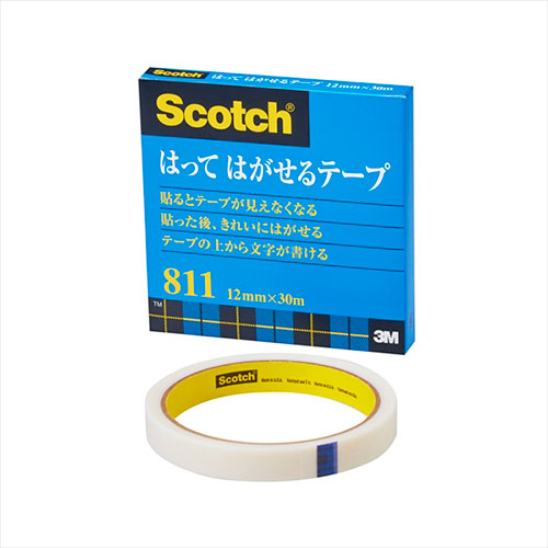 3M 【10個セット】 Scotch スコッチ はってはがせるテープ 12mm×30m 3M-811-3-12X10