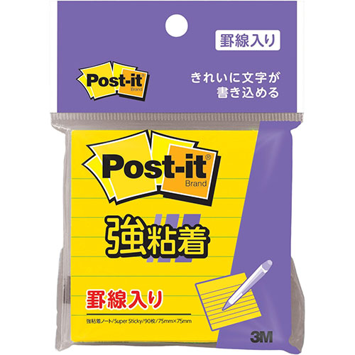 3M 【10個セット】 Post-it ポストイット 強粘着ノート 罫線入 3M-630SS-YNX10