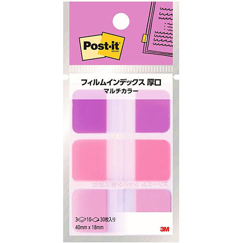 3M 【10個セット】 Post-it ポストイット フィルムインデックス 厚口 マルチカラー7 3M-686MC-7X10