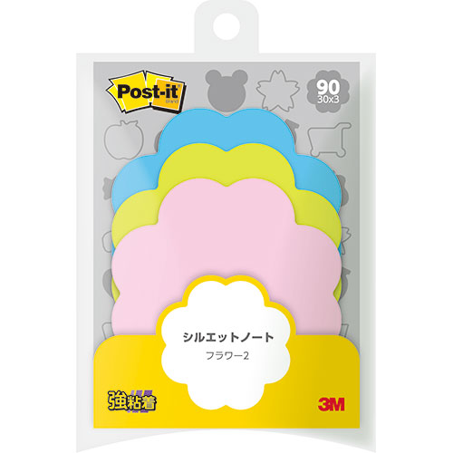 3M 【10個セット】 Post-it ポストイット シルエットノート 強粘着 フラワー2 3M-SSS-FLR2X10