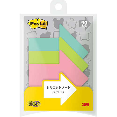 3M 【10個セット】 Post-it ポストイット シルエットノート 強粘着 ヤジルシ2 3M-SSS-YA2X10