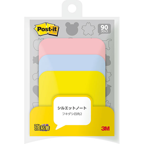 3M 【10個セット】 Post-it ポストイット シルエットノート 強粘着 フキダシ四角2 3M-SSS-FKS2X10