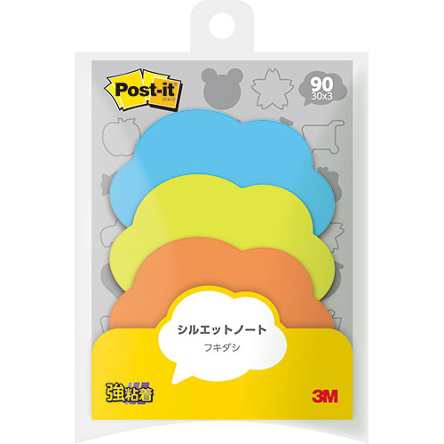 3M 【10個セット】 Post-it ポストイット シルエットノート 強粘着 フキダシ 3M-SSS-FKRX10