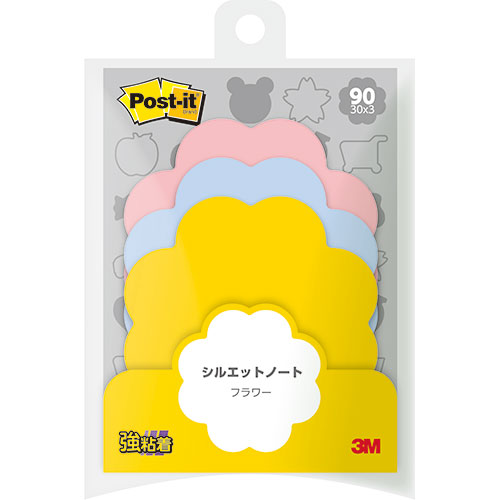 3M 【10個セット】 Post-it ポストイット シルエットノート 強粘着 フラワー 3M-SSS-FLRX10