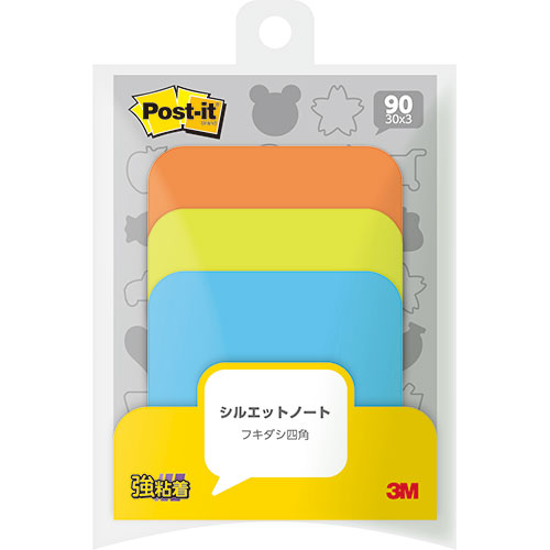 3M 【10個セット】 Post-it ポストイット シルエットノート 強粘着 フキダシ四角 3M-SSS-FKSX10