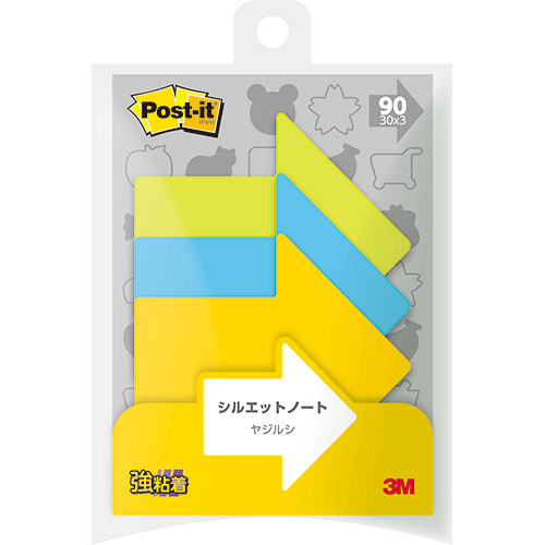 3M 【10個セット】 Post-it ポストイット シルエットノート 強粘着 ヤジルシ 3M-SSS-YAX10