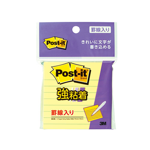 3M 【10個セット】 Post-it ポストイット 強粘着ノート 罫線入 イエロー 3M-630SS-RPYX10
