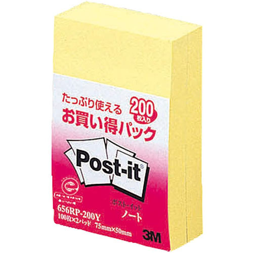 3M 【10個セット】 Post-it ポストイット お買い得パック ノート 3M-656RP-200YX10
