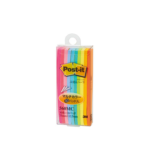 3M 【10個セット】 Post-it ポストイット ふせんハーフ マルチカラー 3M-560MCX10