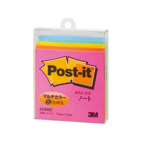 3M 【10個セット】 Post-it ポストイット ノート マルチカラー 3M-654MCX10