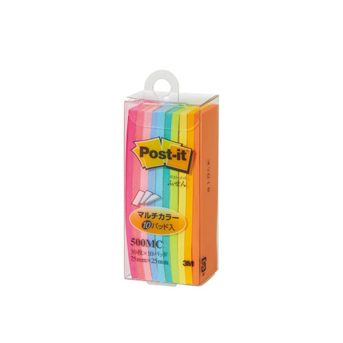 3M 【10個セット】 Post-it ポストイット ふせん マルチカラー 3M-500MCX10