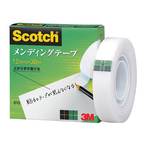 3M 【10個セット】 Scotch スコッチ メンディングテープ 12mm 紙箱入 3M-810-1-12X10