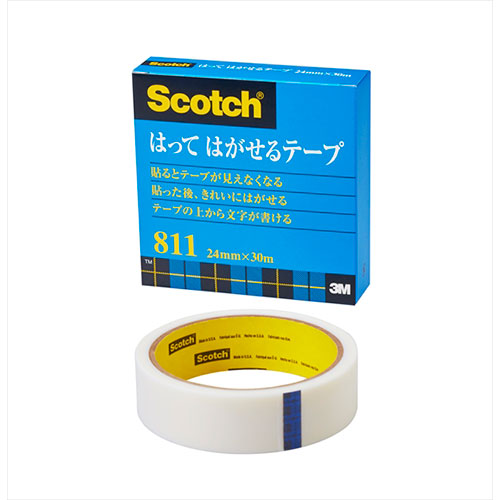 3M 【5個セット】 Scotch スコッチ はってはがせるテープ 24mm×30m 3M-811-3-24X5