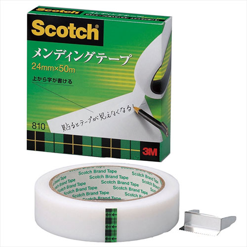 3M 【5個セット】 Scotch スコッチ メンディングテープ 24mm×50m 3M-810-3-24X5
