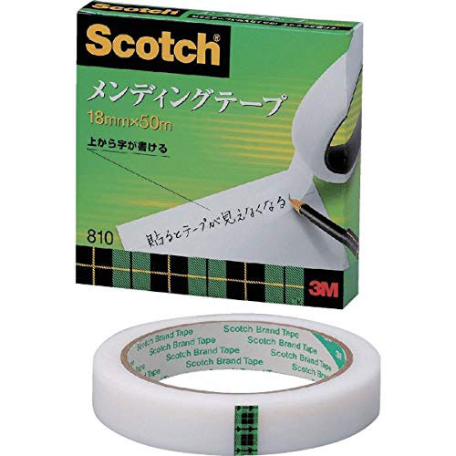 3M 【5個セット】 Scotch スコッチ メンディングテープ 18mm×50m 3M-810-3-18X5