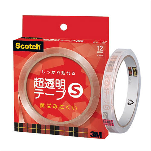 3M Scotch スコッチ 超透明テープS 紙箱入 12mm幅 3M-BH-12N