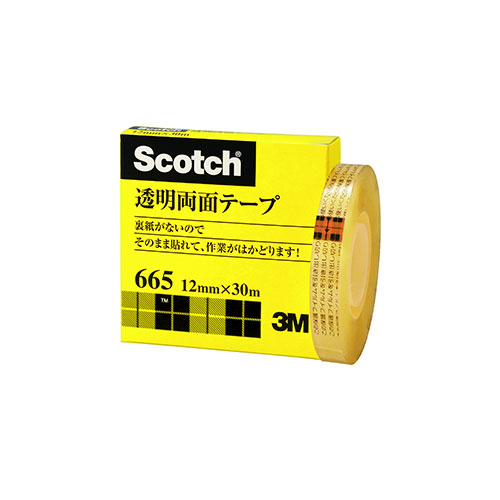 3M Scotch スコッチ 透明両面テープ 12mm×30m 3M-665-1-12