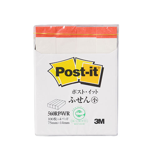 3M Post-it ポストイット 再生紙 ふせん小 ホワイト 3M-560RP-W/R