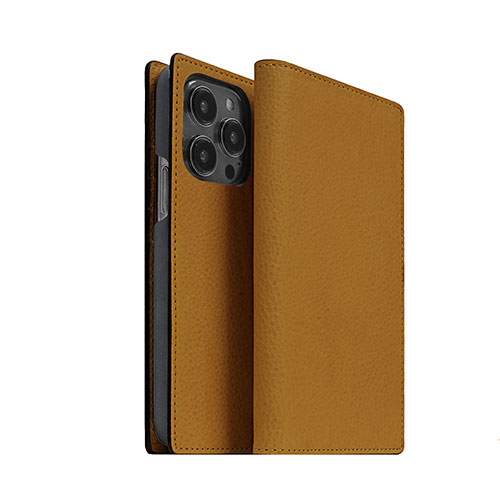 abbi SIGNATURE VINTAGE イタリアンレザーダイアリーケース for iPhone 14 Pro タン 手帳型 ABS24073i14PTN