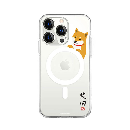 abbi FRIENDS しばたさんMagSafe対応クリアケース for iPhone 14 Pro Max 柵の向こう 背面カバー型 ABF24256i14PM