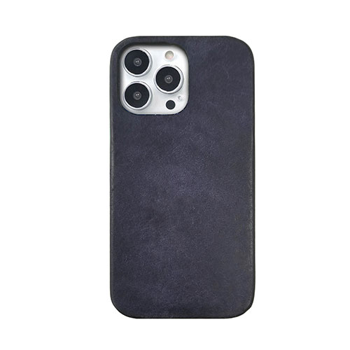 abbi SIGNATURE MARGOTイタリアンレザーバックカバー for iPhone 14 Pro ネイビー 背面カバー型 ABS24067i14PNV