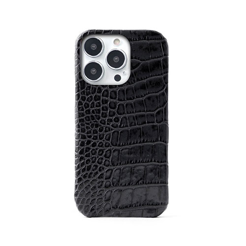 abbi SIGNATURE LIPARI イタリアンレザーバックカバー for iPhone 14 Pro ブラック 背面カバー型 ABS24081i14PBK
