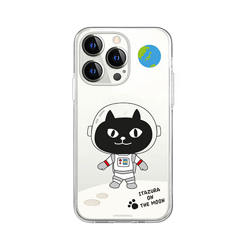 abbi FRIENDS ネコマンジュウソフトクリアケース for iPhone 14 Pro Max キャットウォーク オン ザ ムーン 背面カバー型
