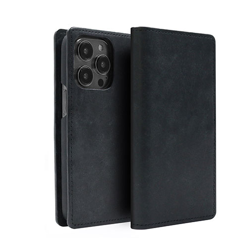 abbi SIGNATURE MARGOTイタリアンレザーダイアリーケース for iPhone 14 Pro ブラック 手帳型 ABS24062i14PBK