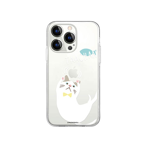 abbi FRIENDS ターチャンソフトクリアケース for iPhone 14 Pro 魚とターチャン 背面カバー型 ABF24245i14P