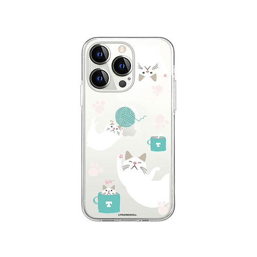 abbi FRIENDS ターチャンソフトクリアケース for iPhone 14 Pro 遊び 背面カバー型 ABF24244i14P