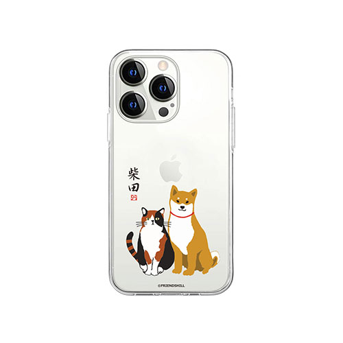 abbi FRIENDS しばたさんソフトクリアケース for iiPhone 14 Pro しばみやコンビ 背面カバー型 ABF24234i14P