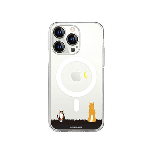 abbi FRIENDS しばたさんMagSafe対応クリアケース for iPhone 14 Pro お月見 背面カバー型 ABF24217i14P