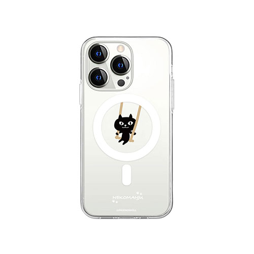 abbi FRIENDS ネコマンジュウMagSafe対応クリアケース for iPhone 14 Pro ブランコ 背面カバー型 ABF24224i14P