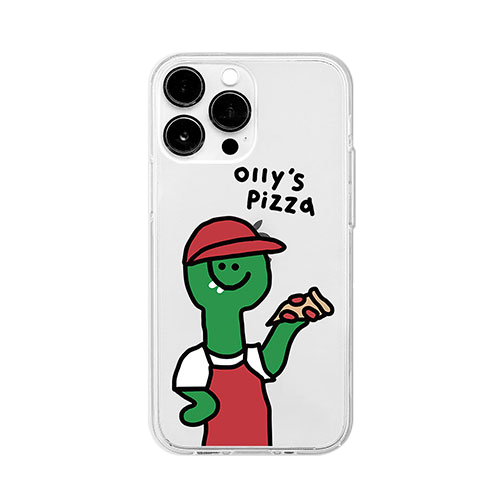 168cm ソフトクリアケース for iPhone 14 Pro Olly's Pizza 背面カバー型 16823841i14P