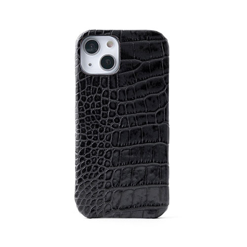 abbi SIGNATURE LIPARI イタリアンレザーバックカバー for iPhone 14 ブラック 背面カバー型 ABS24059i14BK