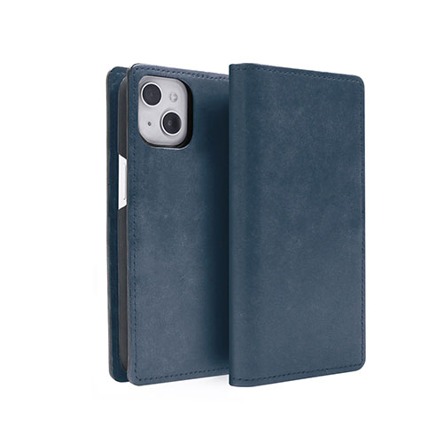 abbi SIGNATURE MARGOTイタリアンレザーダイアリーケース for iPhone 14 ネイビー 手帳型 ABS24041i14NV