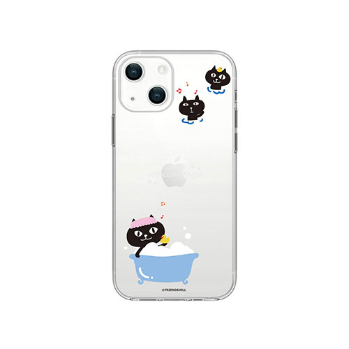 abbi FRIENDS ネコマンジュウソフトクリアケース for iiPhone 14 バスタイム 背面カバー型 ABF24209i14