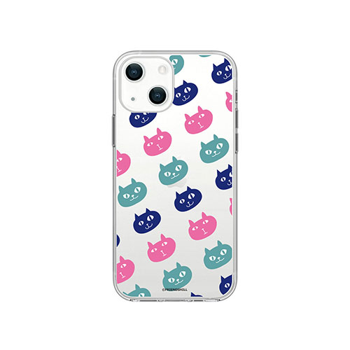 abbi FRIENDS ネコマンジュウソフトクリアケース for iiPhone 14 ネコマンジュウパターン 背面カバー型 ABF24208i14
