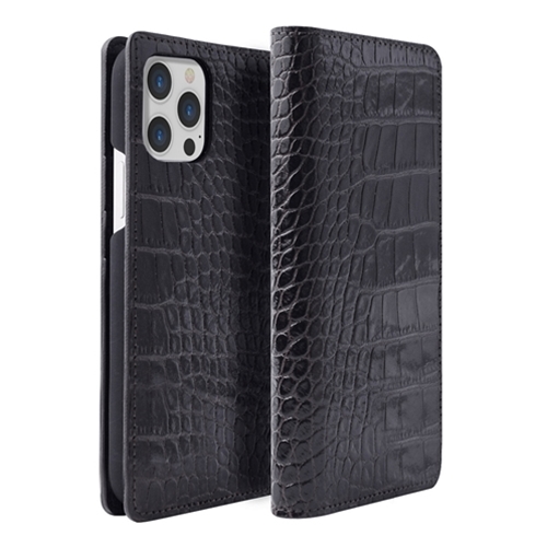 abbi SIGNATURE LIPARI イタリアンレザーダイアリーケース for iPhone 13 Pro Max ブラック ABS21822i13PMBK