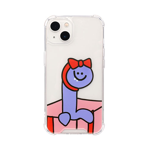 168cm ハイブリッドクリアケース for iPhone 13 Pueple Olly with ギフト 168256i13