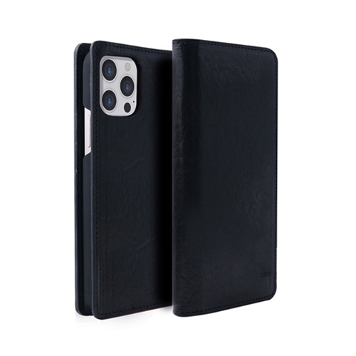 abbi SIGNATURE PIERROT LUX イタリアンレザーダイアリーケース for iPhone 13 Pro ブラック ABS21808i13PBK