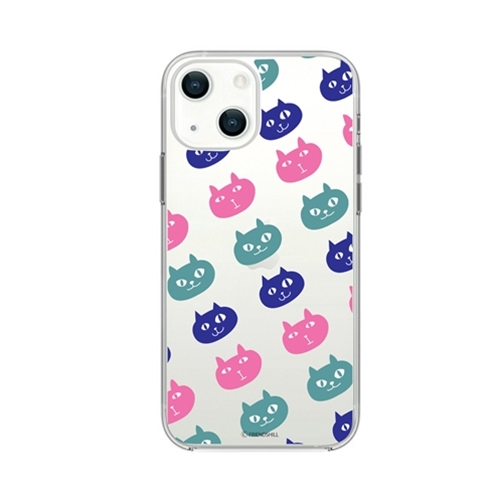 abbi FRIENDS ネコマンジュウソフトクリアケース for iPhone 13 ネコマンジュウパターン ABF21737i13