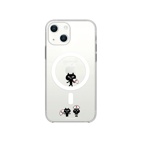 abbi FRIENDS ネコマンジュウMagSafe対応クリアケース for iPhone 13 mini 渡り ABF21698i13MN