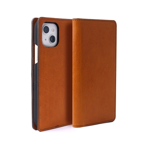 abbi SIGNATURE PIERROT LUX イタリアンレザーダイアリーケース for iPhone 13 タン ABS21797i13TN