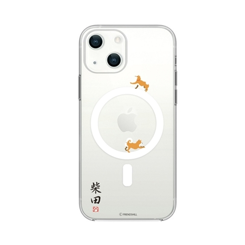 abbi FRIENDS しばたさんMagSafe対応クリアケース for iPhone 13 まわし車 ABF21719i13