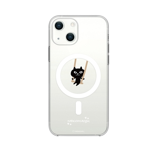 abbi FRIENDS ネコマンジュウMagSafe対応クリアケース for iPhone 13 ブランコ ABF21724i13
