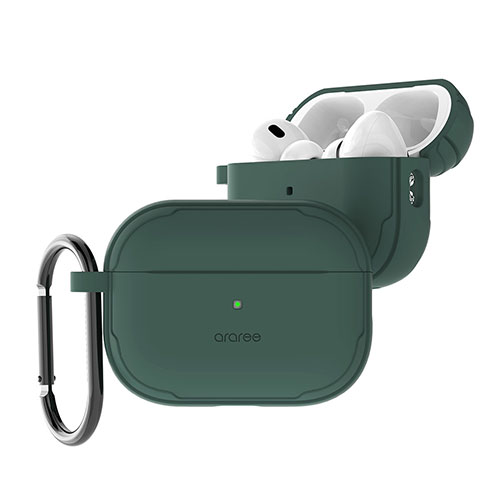 araree(アラリー) DUPLE ハイブリッドケース for AirPods Pro (第2/1世代) グリーン AR25116APP2
